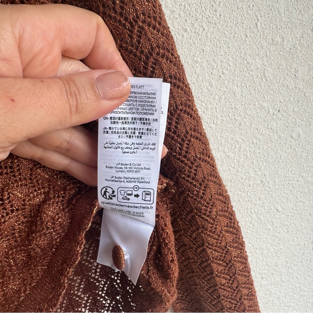 Boden Women's Rust-Brown Open Cardigan - Picture 9 of 11